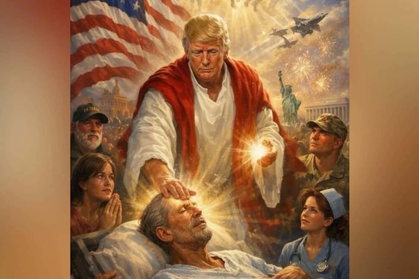 Trump, kendisini Hz. İsa gibi tasvir eden görseli paylaşarak Papa Leo'yu eleştirdi