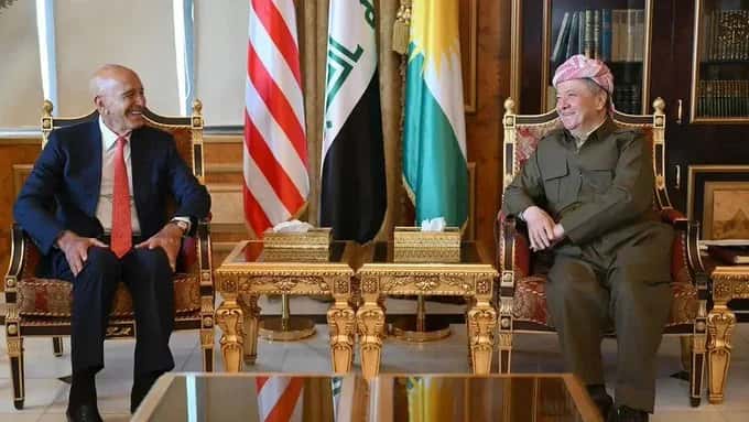 Mesud Barzani Tom Barrack ile bir araya geldi