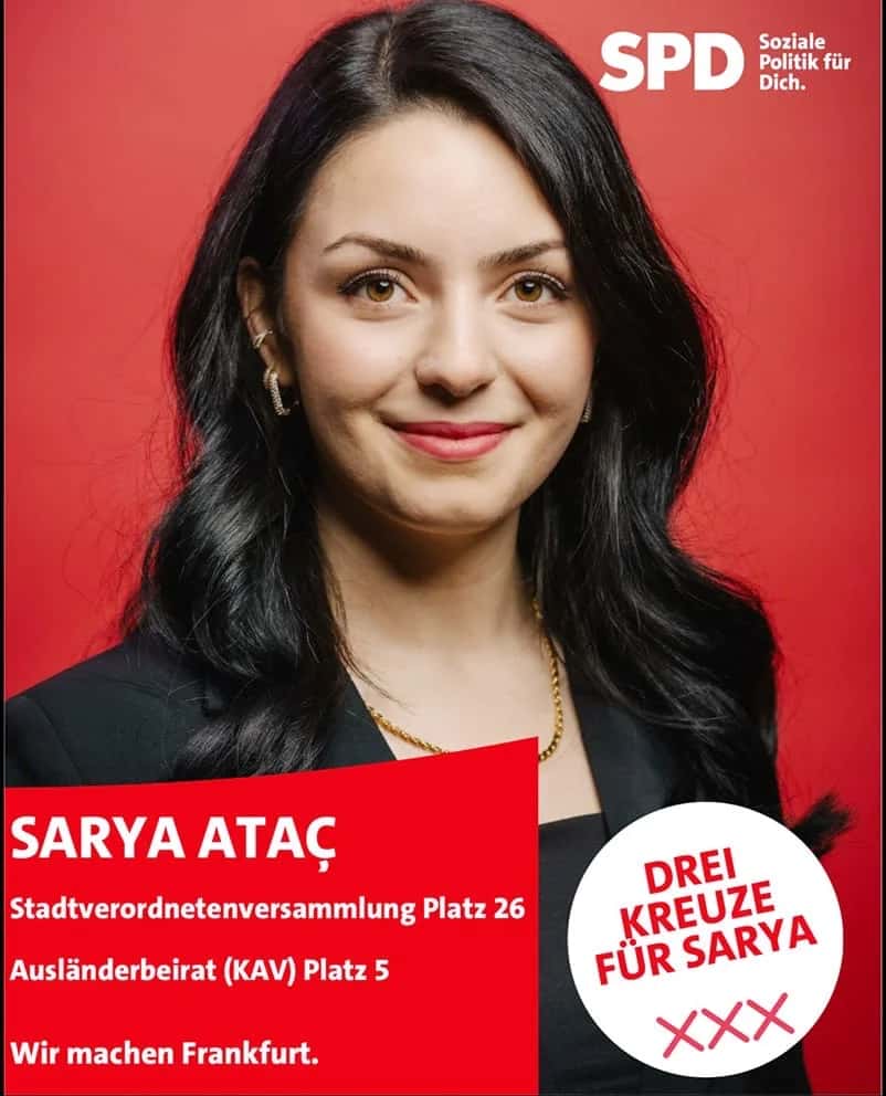 Frankfurt’ta genç Kürt kadın siyasetçi Sarya Ataç SPD listesinden aday