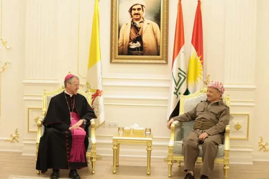 Barzani, Vatikan’ın yeni Irak Büyükelçisini kabul etti